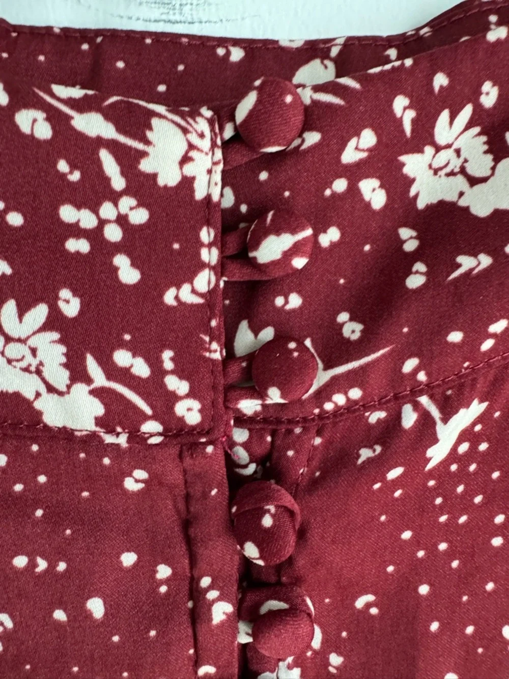 Free People Sammy Button Down Maxi Skirt in Sweet Cranberry